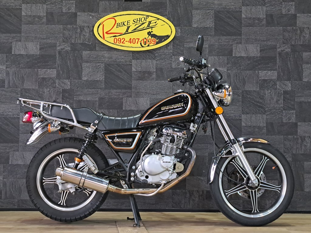 SOLD OUT！！スズキ GN125-2F ブラック 8505Km | バイクショップRIZE[ライズ] 福岡市西区 九大伊都キャンパス向かって左